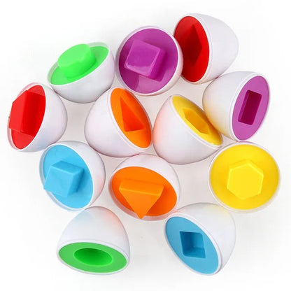 Shape Matching Eggs For Color Recognition - 6 Pieces