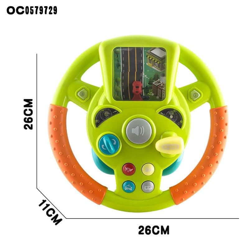 Little Driver Steering Wheel with Music Light for Co-Pilot Simulation Driving Game for Children