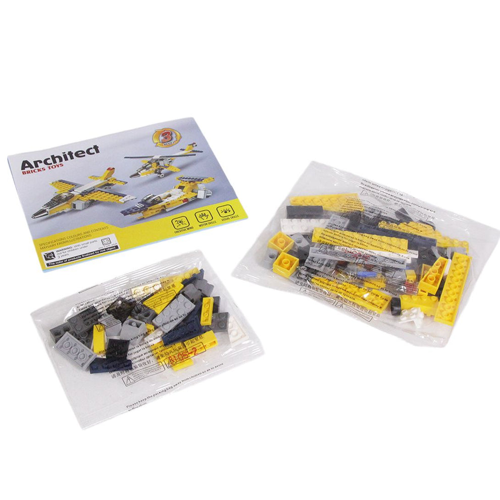 Architect Airplane Building Construction Blocks 3-in-1 (130 Pieces)