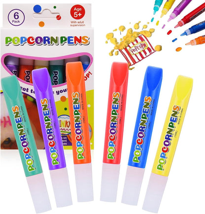 DIY 3D Art Bubble Popcorn Drawing Pens - 6 pieces