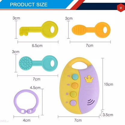 Huanger Smart Remote Car Keys Teether Toy with Light & Music Baby