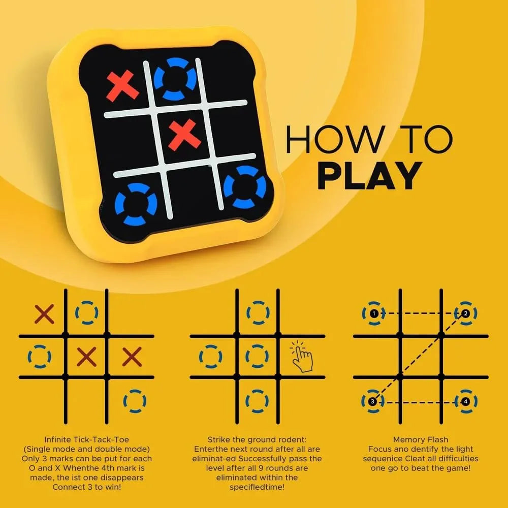3 in 1 Electronic Tic Tac Toe Puzzle Game