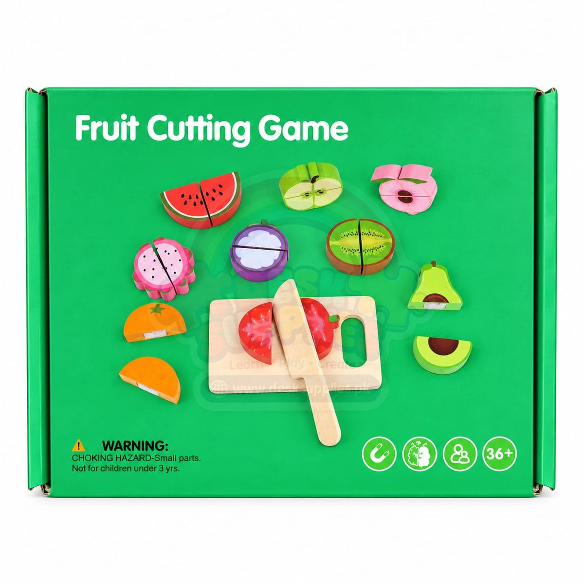 Wooden Fruit Cutting Set – 12 Pieces