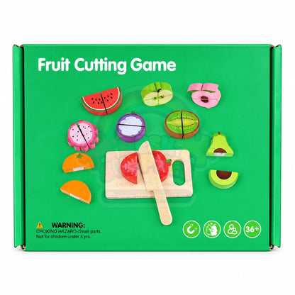 Wooden Fruit Cutting Set – 12 Pieces