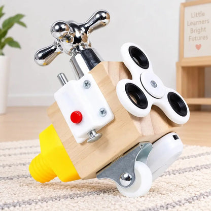 Wooden 6 in 1 Sensory Activity Interactive Busy Cube