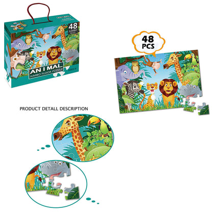 Animal Jumbo Floor Jigsaw Puzzle – 48 pieces