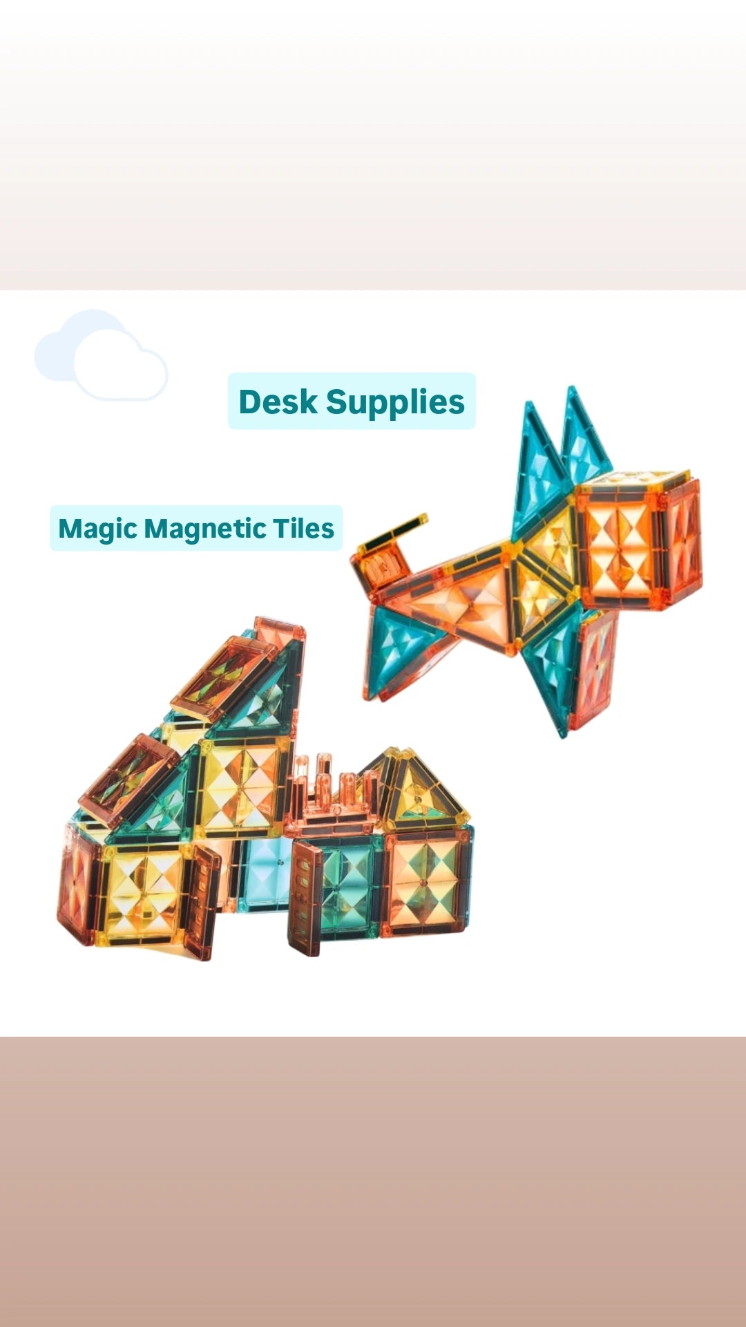 Magnetic Magic Magnetic Block Tiles For Kids (28 Pieces)