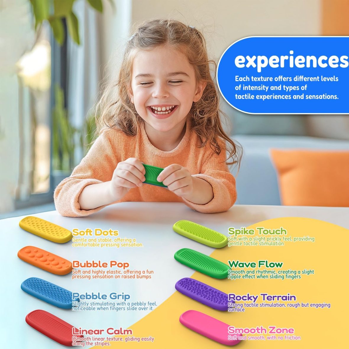 Calming Sensory Suction Fidget Bar/ Worry Stones (8 pcs)
