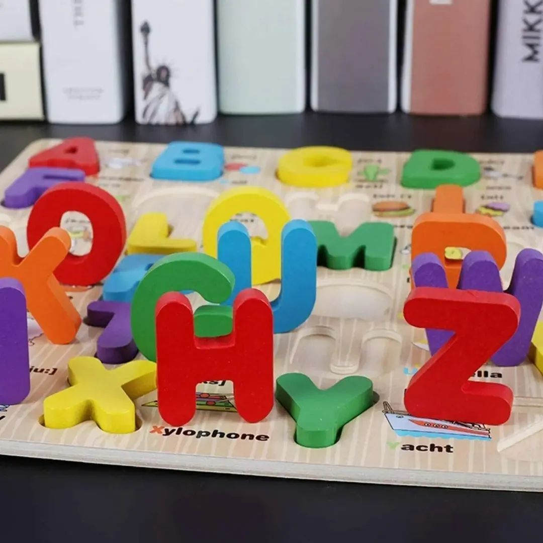 Wooden 3D Capital Alphabets Sorting Boards