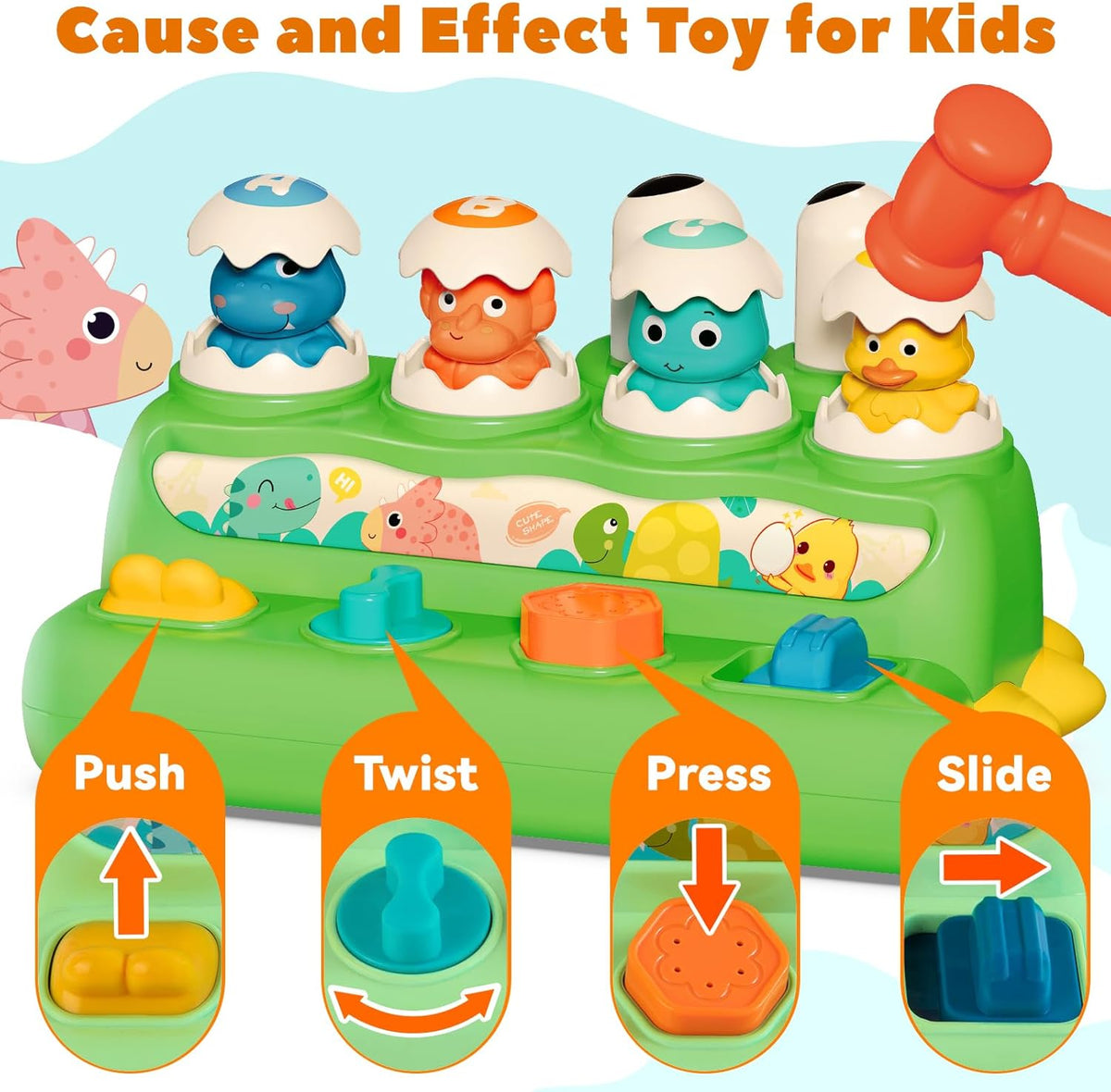 Whack-A-Mole Learning Toy Fine Motor Skills Game For Toddlers