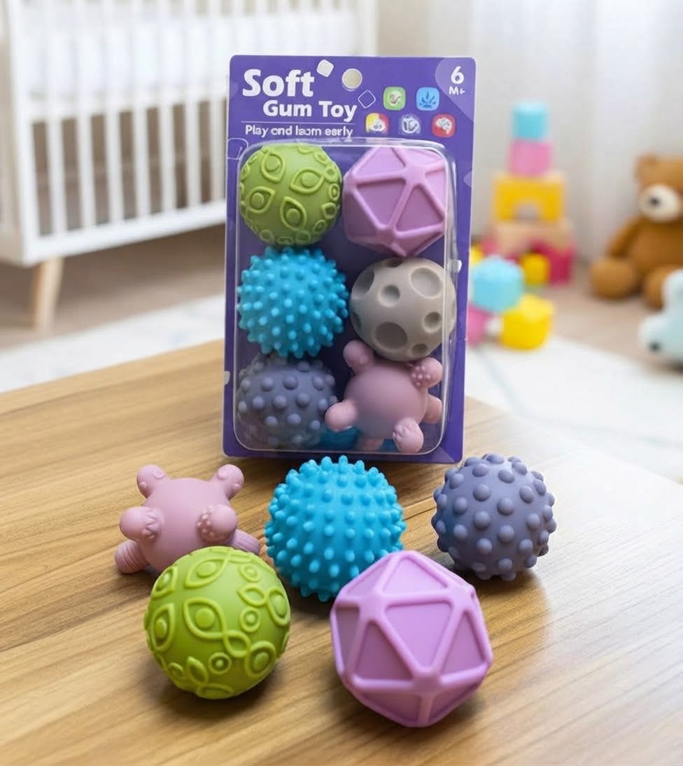 Textured Soft Squeeze Balls for Babies