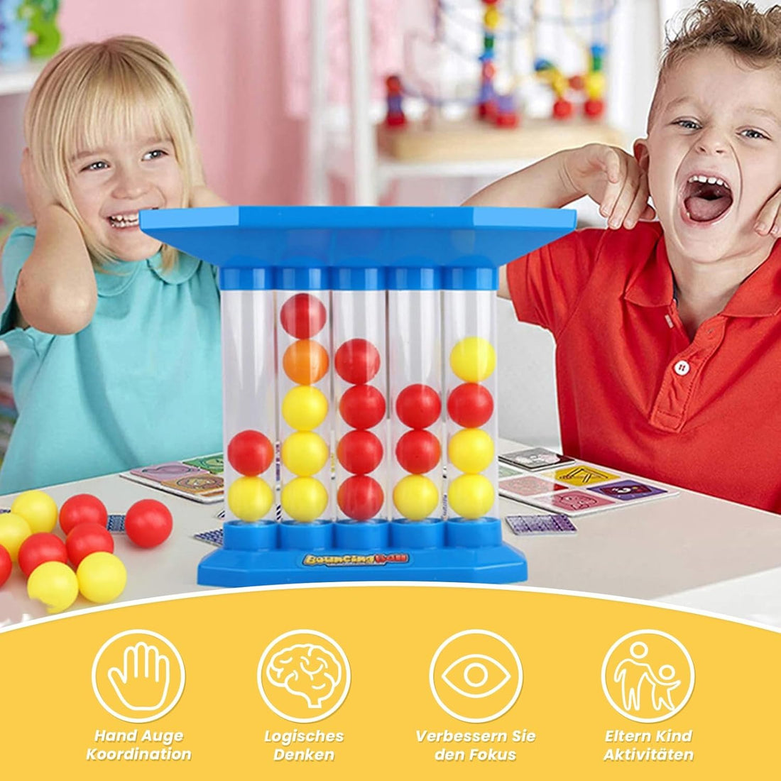 Bouncing Ball Connect Four Tabletop Family Fun