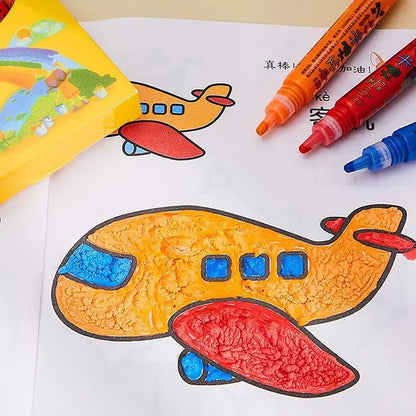 DIY 3D Art Bubble Popcorn Drawing Pens - 6 pieces