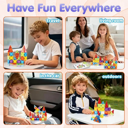 Mini Magnetic Tiles- 56 pcs Set
