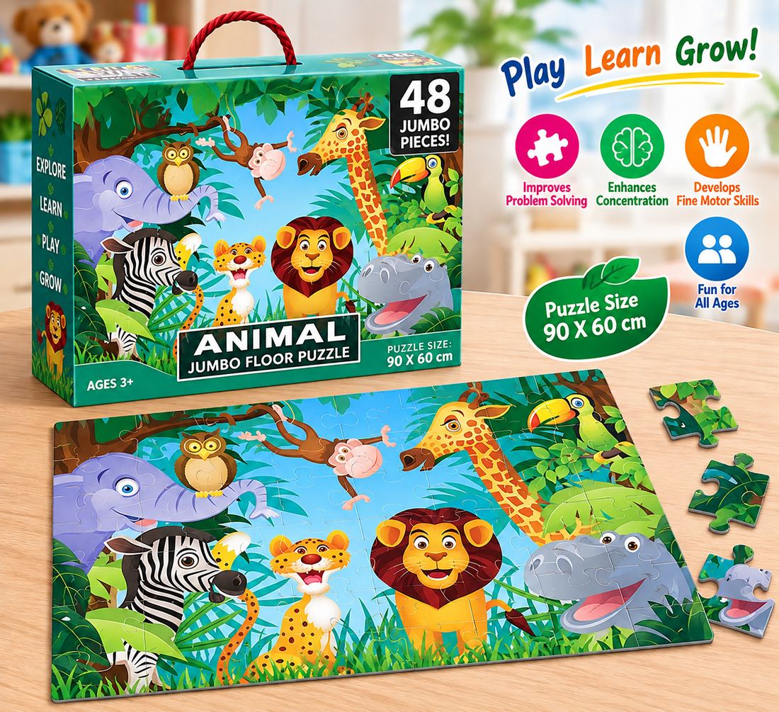 Animal Jumbo Floor Jigsaw Puzzle – 48 pieces