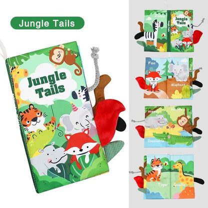 Jungle Tails- Soft Crinkle Cloth Book for Babies