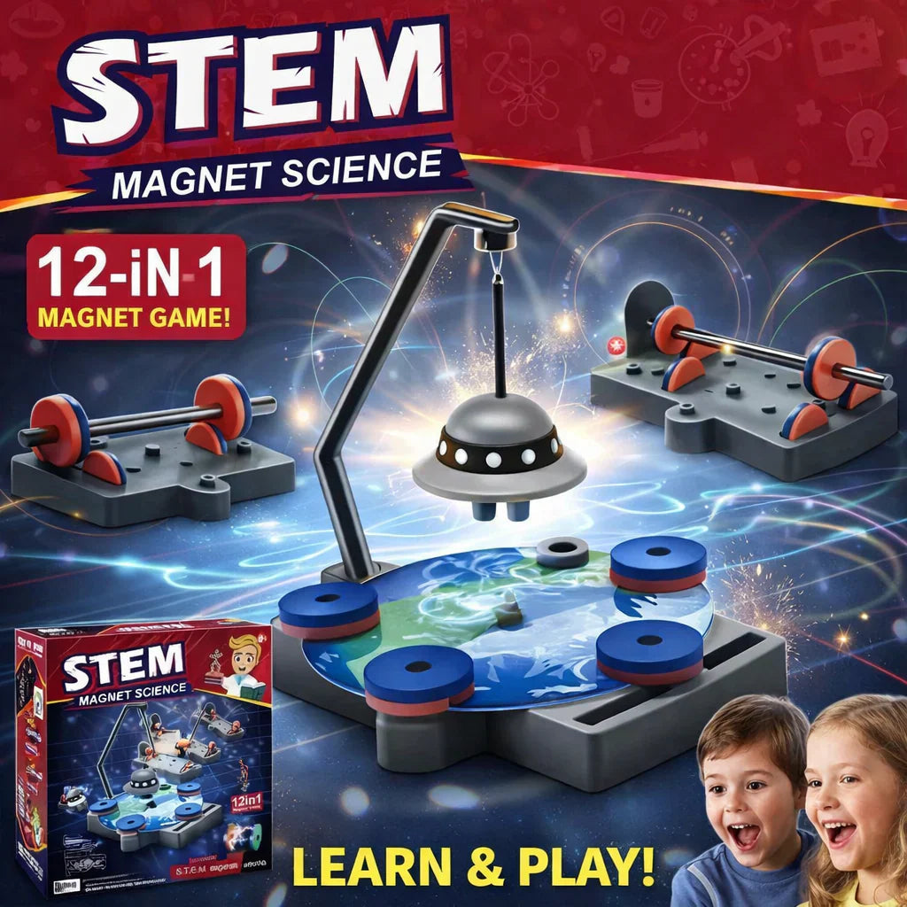 STEM Magnet Science - 12in1 Scientific Magnet Game