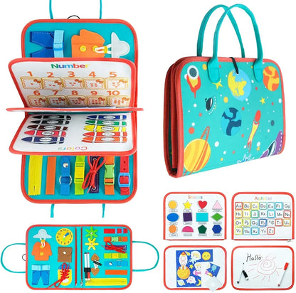 Montessori Travel Friendly Felt Motor Skills and Sensory Book