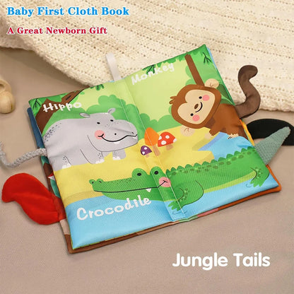 Jungle Tails- Soft Crinkle Cloth Book for Babies