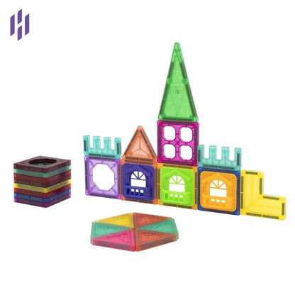 Magnetic Building Tiles For Kids: 30 pcs
