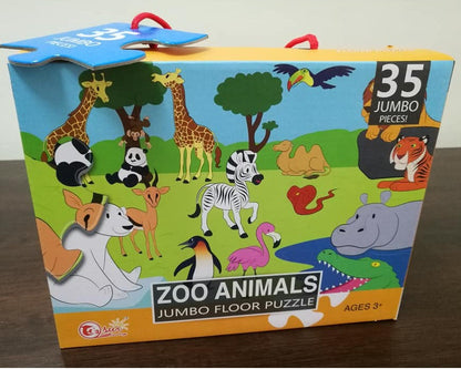 Zoo Animal Jumbo Floor Jigsaw Puzzle – 35 pieces