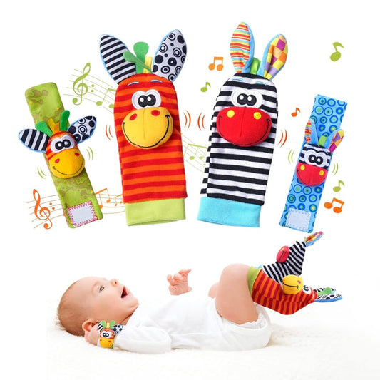Baby Wrist & Feet Rattle Set (4pcs)