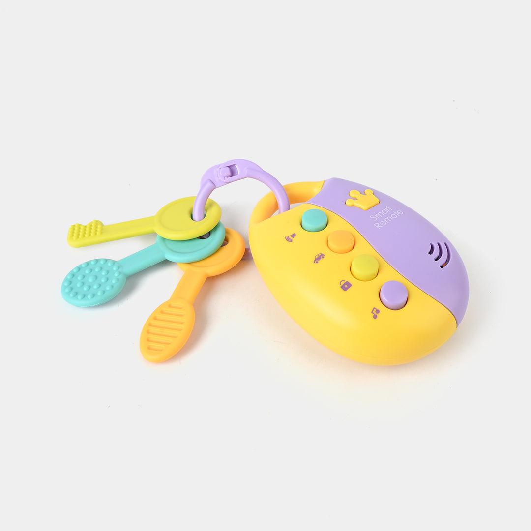 Huanger Smart Remote Car Keys Teether Toy with Light & Music Baby