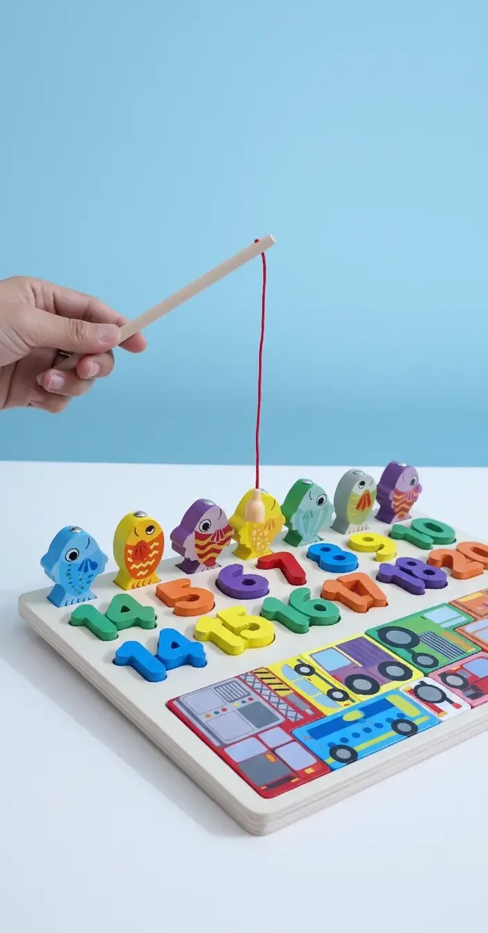 Wooden Fishing Four in 1 Logarithm Board