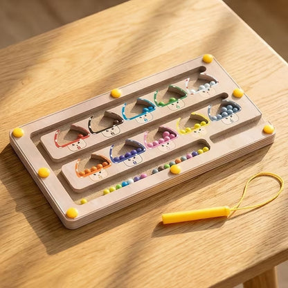 Wooden Color Sorting Magnetic Maze Board