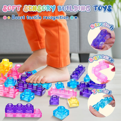 40 PCS Sensory Soft Gummy Blocks