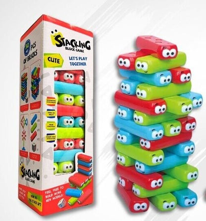 Monster Stacking Block Balance Game With Dice - 30 Piece Educational Family Toy