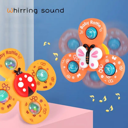 Rotating Suction Rattle Toy for babies – Set of 3