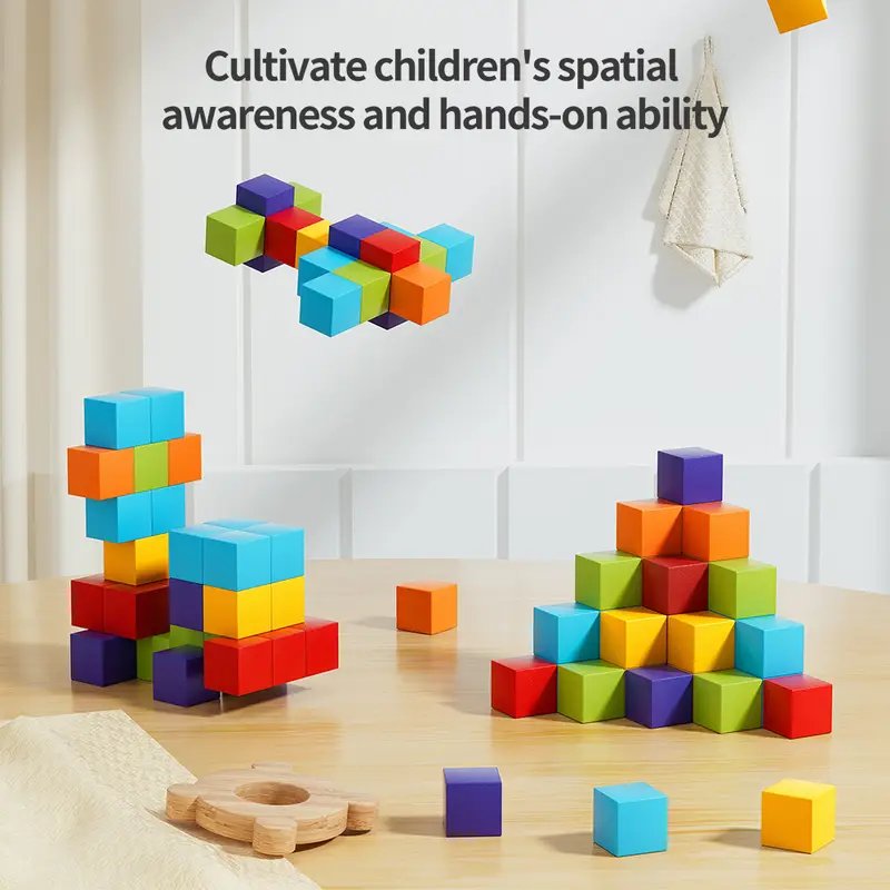 Magnetic Building Blocks Blocks – 48 pieces (2cm x 2cm)