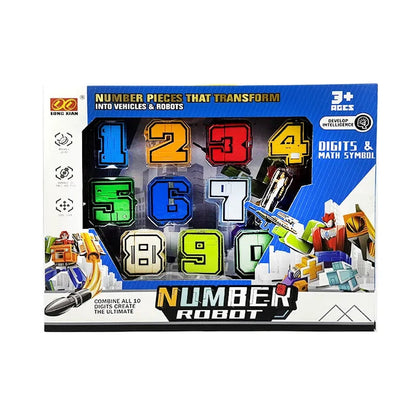 Digital Deformation Robot Toy 0 to 9 Complete Set