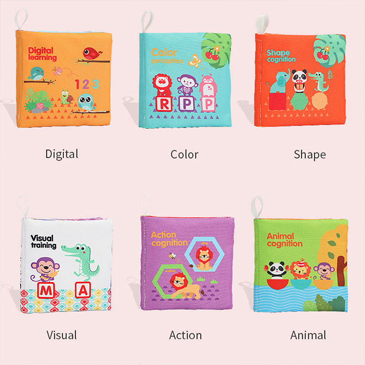 Crinkle Cloth Books for Babies – Set of 6