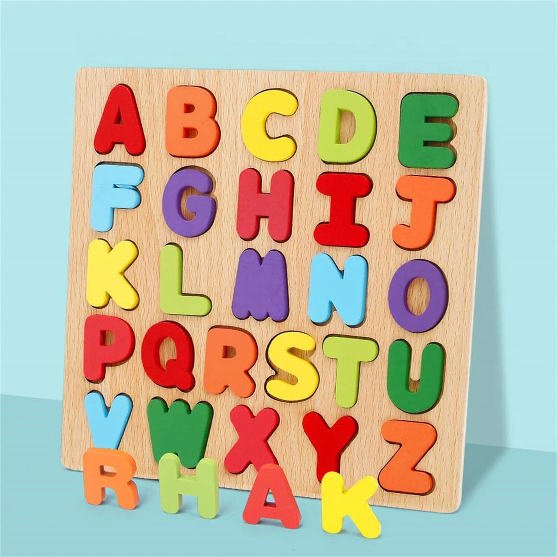 Capital Letters Wooden 3D Learning Mini Puzzle Board