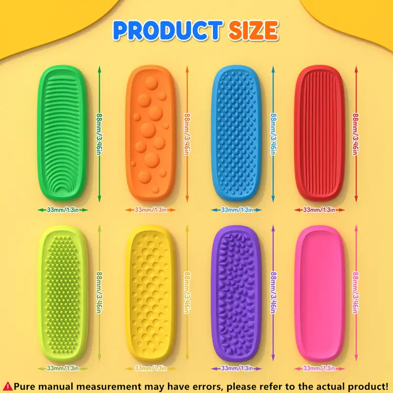 Calming Sensory Suction Fidget Bar/ Worry Stones (8 pcs)
