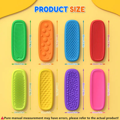 Calming Sensory Suction Fidget Bar/ Worry Stones (8 pcs)