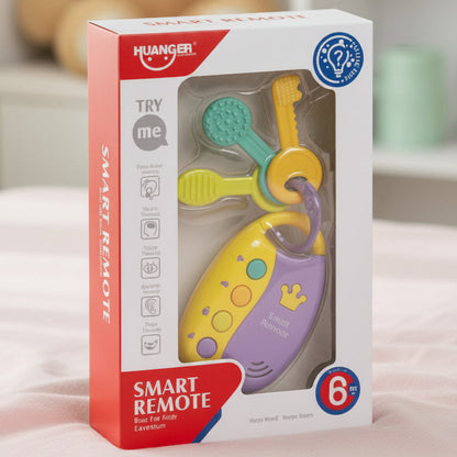 Huanger Smart Remote Car Keys Teether Toy with Light & Music Baby