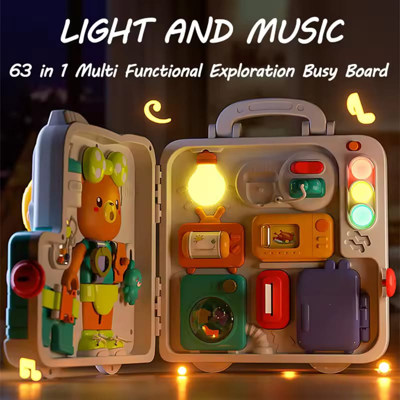 Multifunctional Busy and Sensory Board with Light and Sound