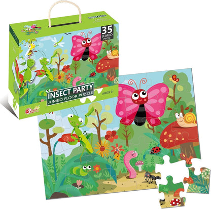Insect Party Jumbo Floor Jigsaw Puzzle – 35 pieces