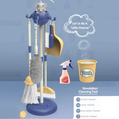 Kids Cleaning Set: Pretend Play Housekeeping Toy (8 pieces)