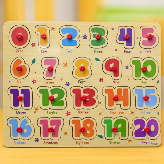 Numbers Wooden Peg Puzzle