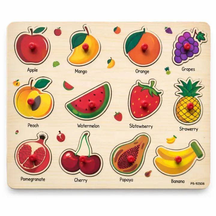Fruits Wooden Peg Puzzle