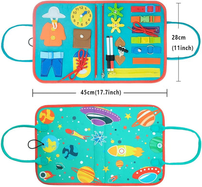 Montessori Travel Friendly Felt Motor Skills and Sensory Book