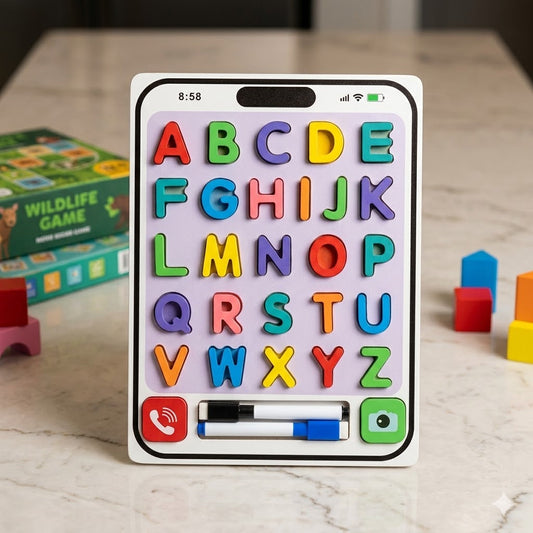 2 in 1 Mobile Alphabet Stacking & White Board