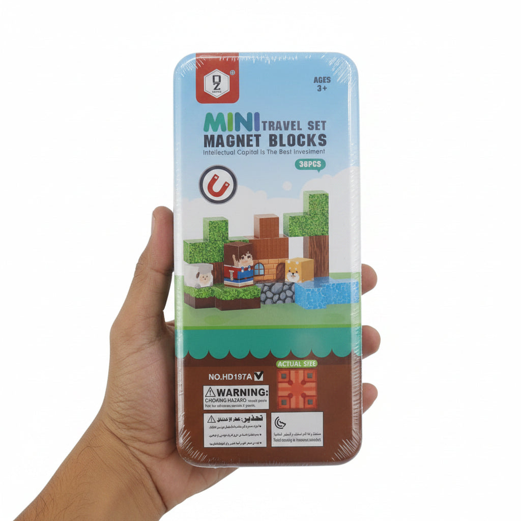 Minecraft 38 Pcs Mini Travel Set Magnet Blocks