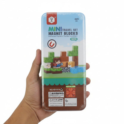 Minecraft 38 Pcs Mini Travel Set Magnet Blocks