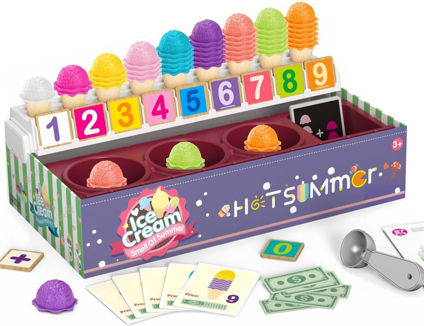 Learning Number Ice cream Counting & Color Sorting Toy