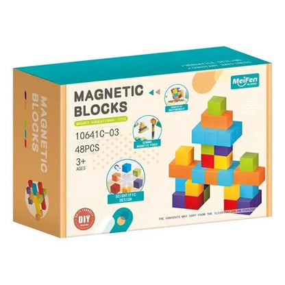 Magnetic Building Blocks Blocks – 48 pieces (2cm x 2cm)